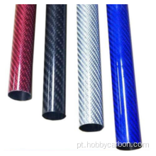 Tubulação colorida de fibra de carbono peso leve
